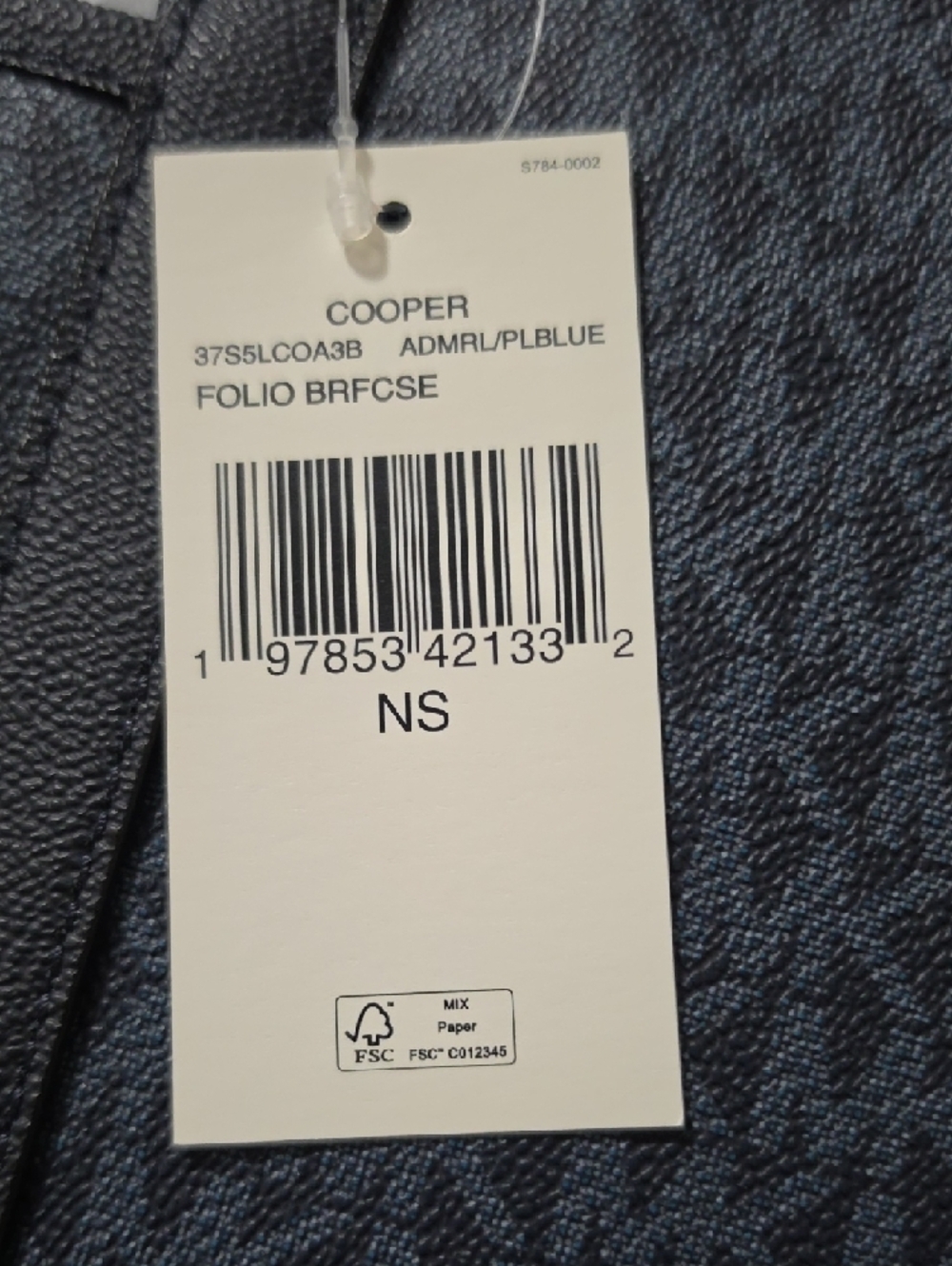 Michael Kors Men's Navy MK Logo Briefcase Tote Brand New With Tags - Picture 3 of 5